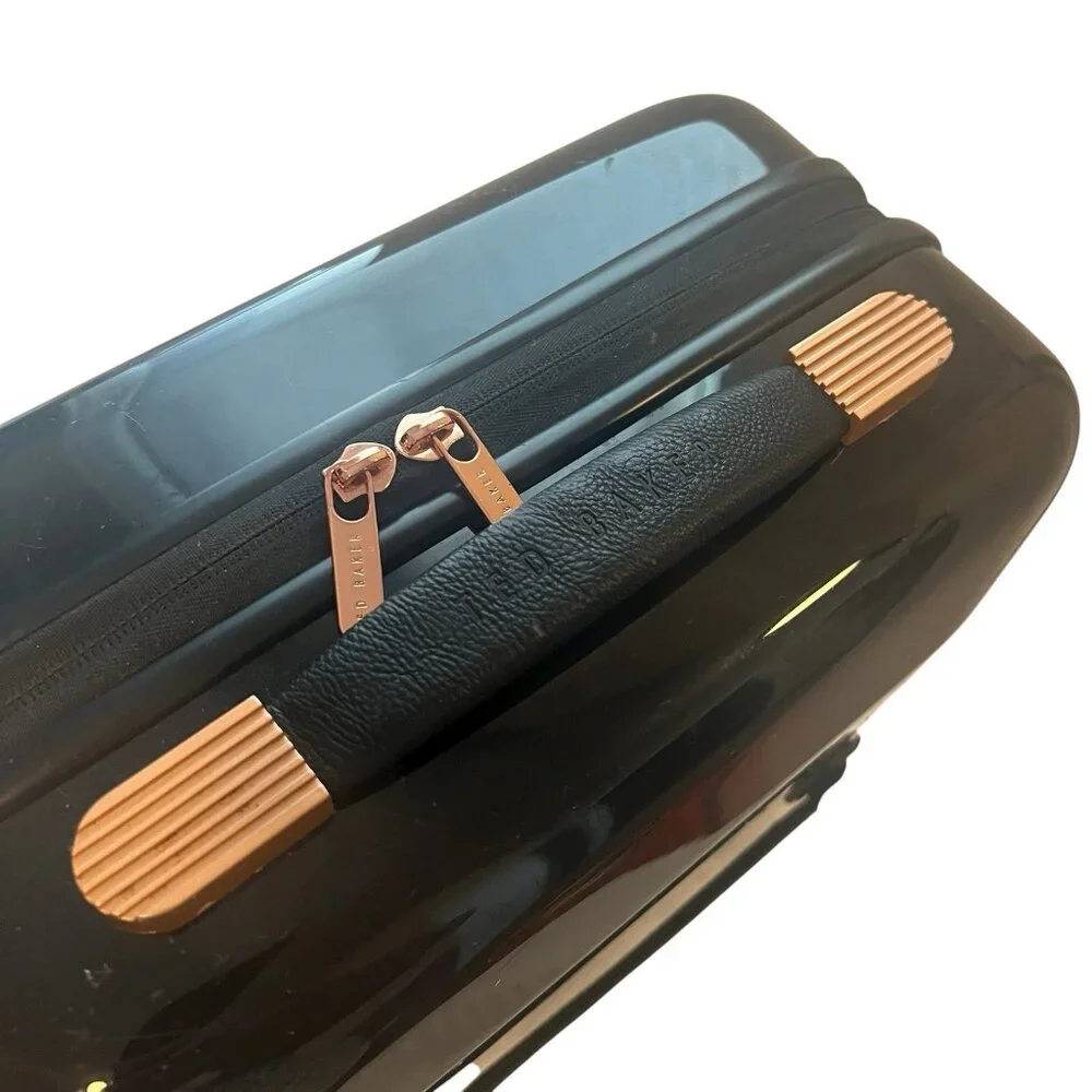 TED BAKER Vanity Case Luggage Travel Black Floral Garden Zipper - Picture 13 of 16